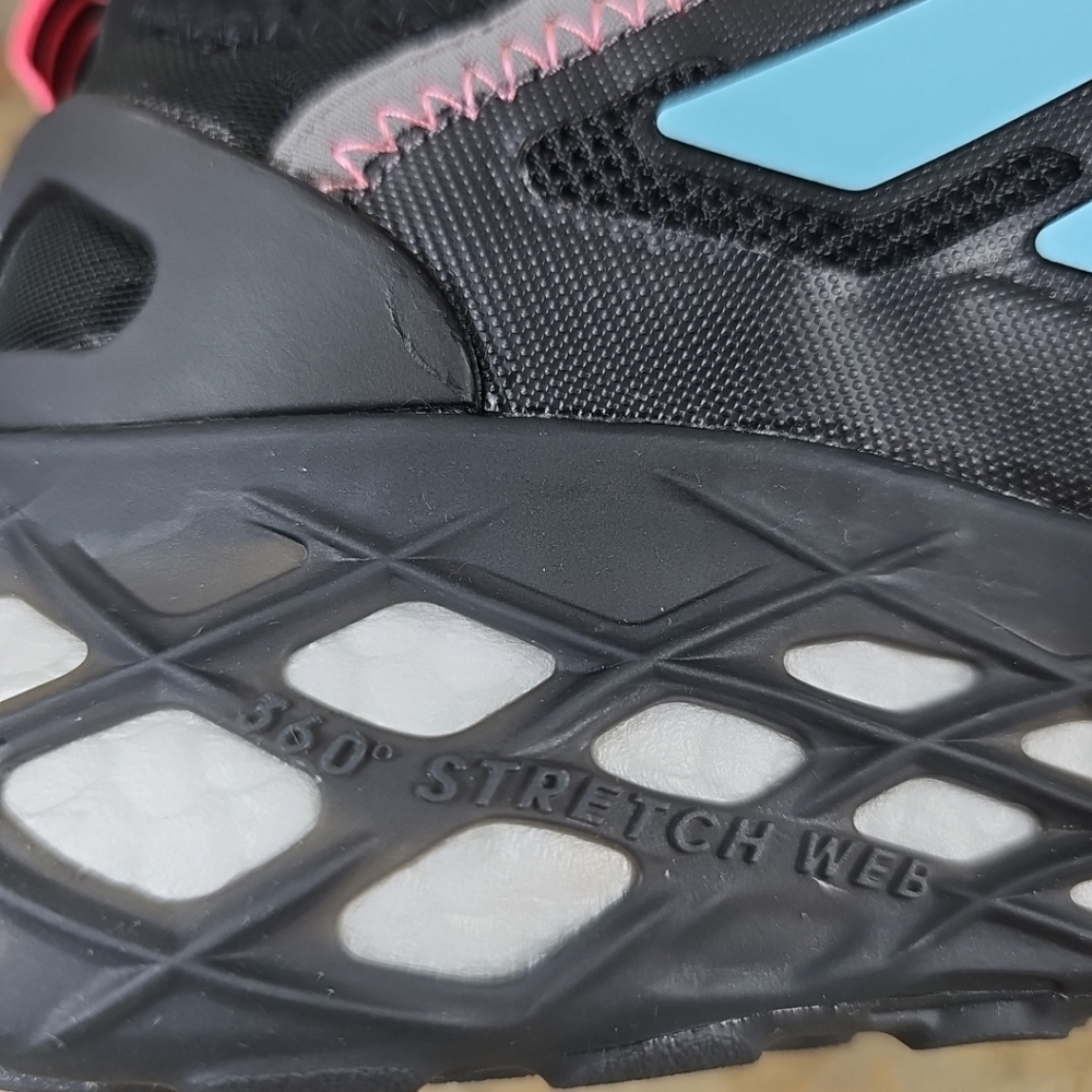 adidas Web Boost Men's Running Sportswear Shoes Carbon/Black/ Bliss Blue - Picture 11 of 12